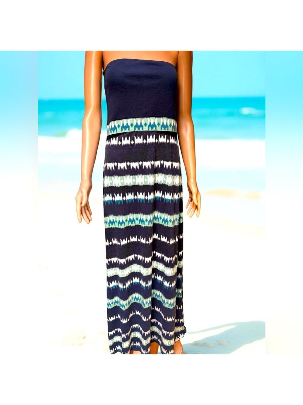 (3 for $12 item) Hurley Tube Top Maxi Dress Blue Size Large